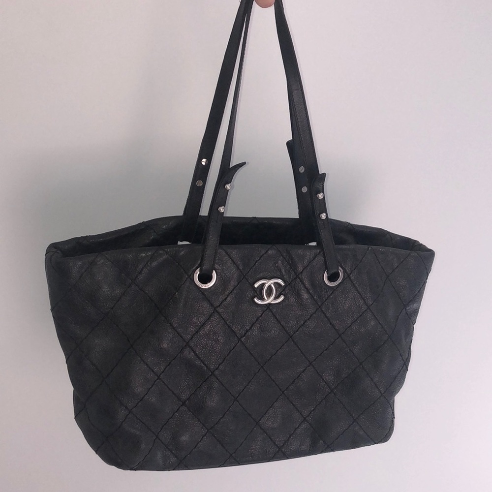 Authentic Chanel Black Grand Shopping Bag